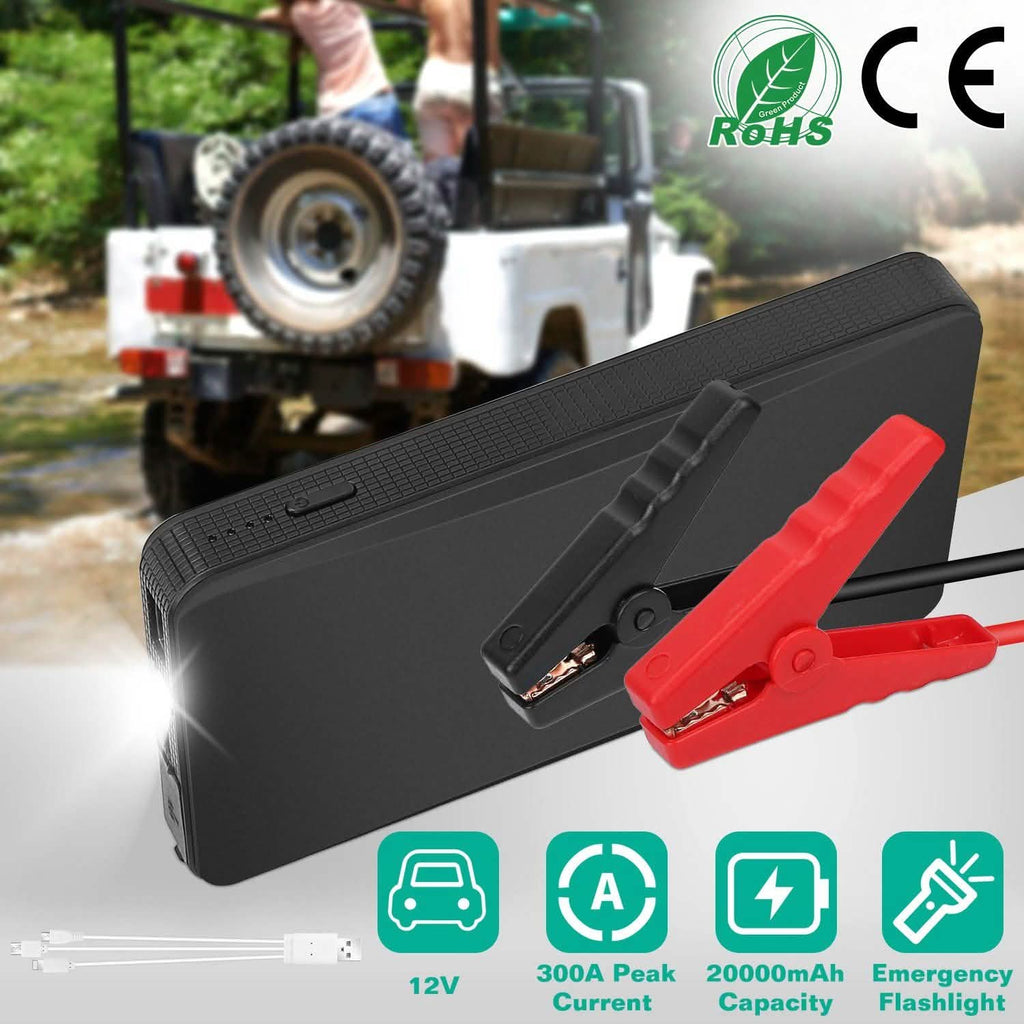 Portable Jump Starter — 300A Peak, 20000mAh