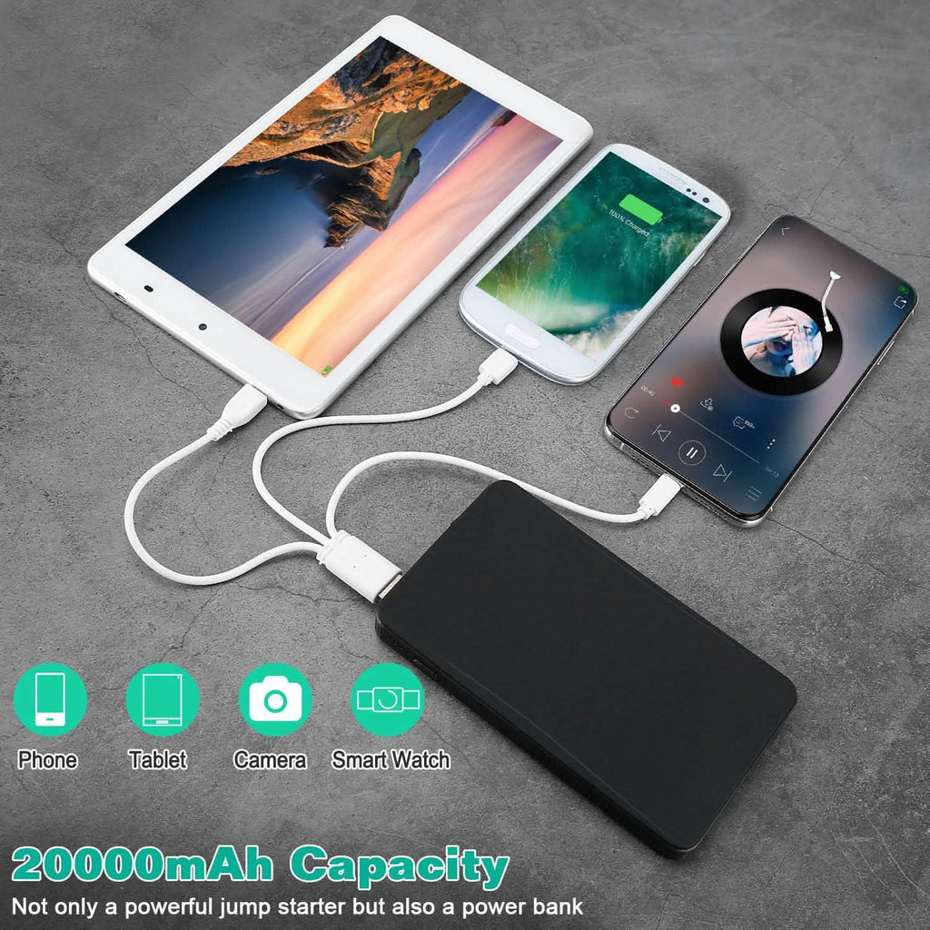 Portable Jump Starter — 300A Peak, 20000mAh