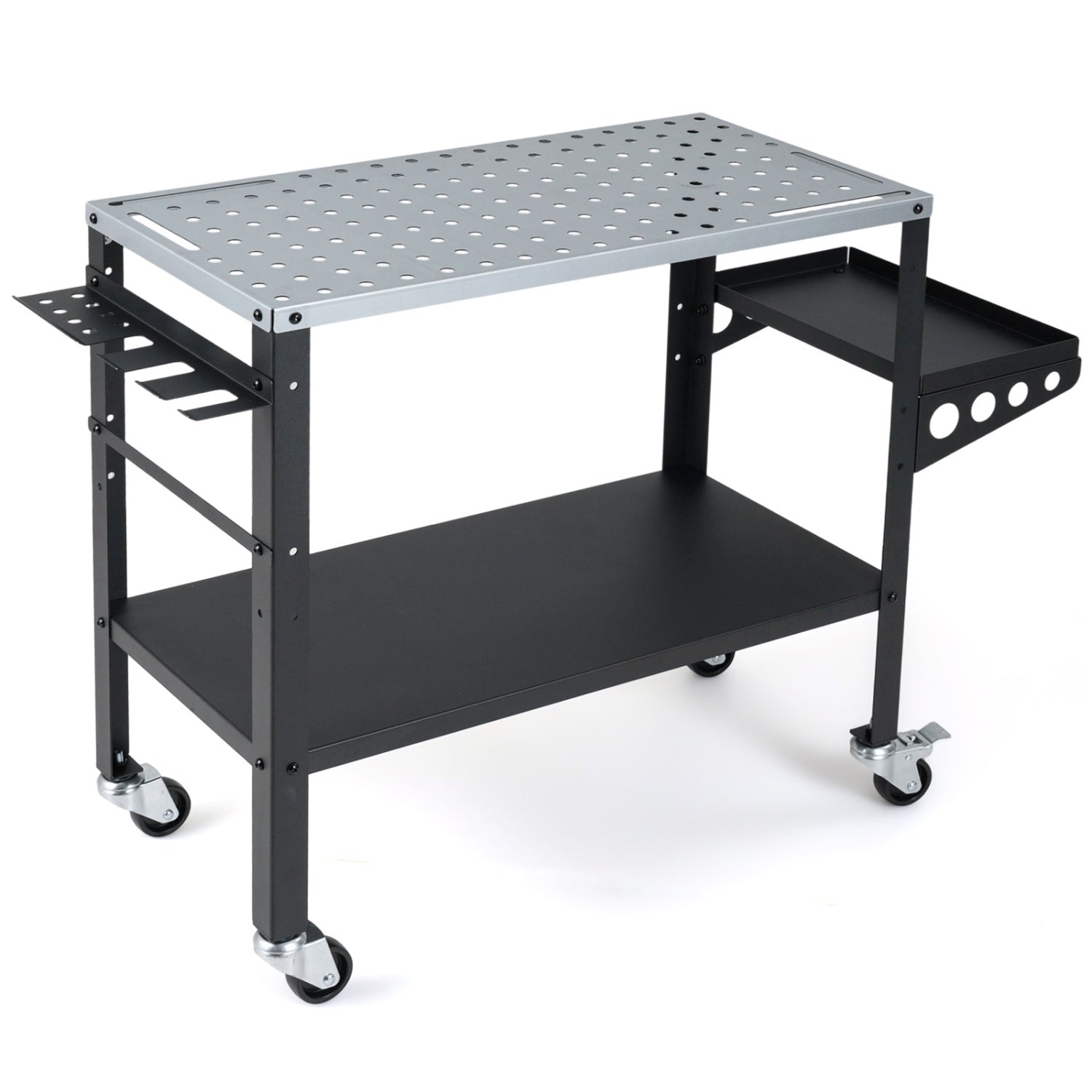 Welding Table 36x18" with 144 Fixture Holes and Lockable Wheels
