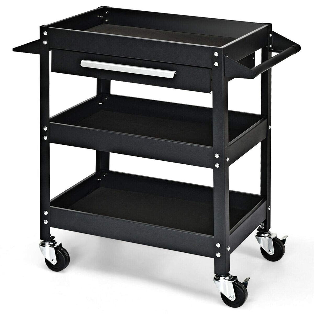 2-Drawer Rolling Tool Cart with Organizer Shelf