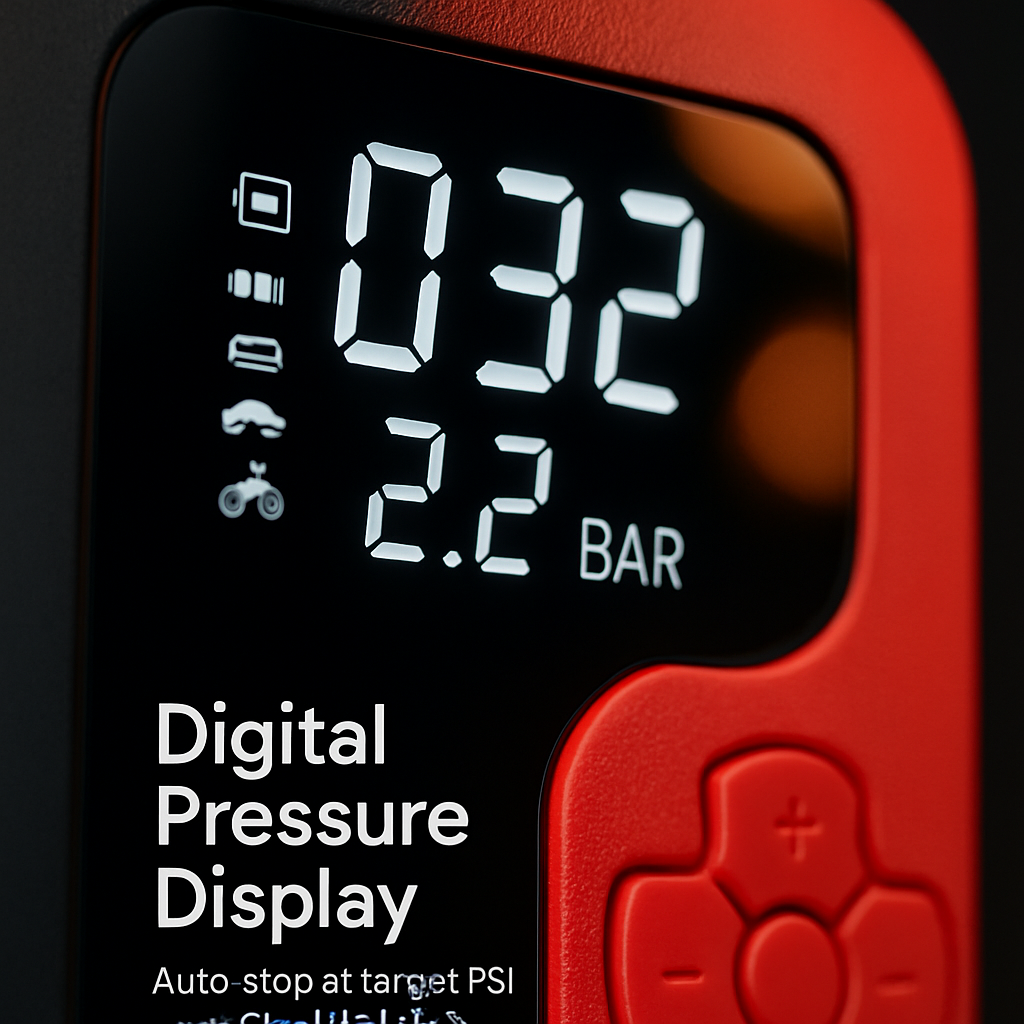 Jump Starter with Built-In Air Compressor — 1500A, 20000mAh